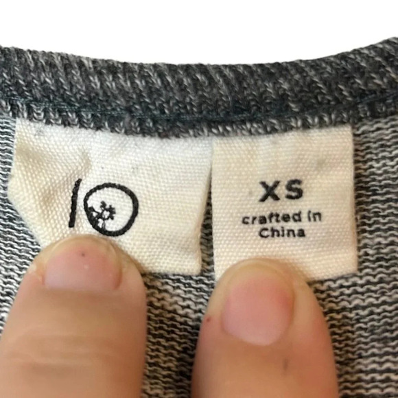 Tentree Dark Grey Long Sleeve Wrap Sweater Top - Picture 8 of 8